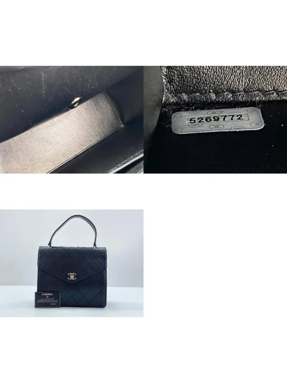 Chanel Handbag Caviar Leather Quilted